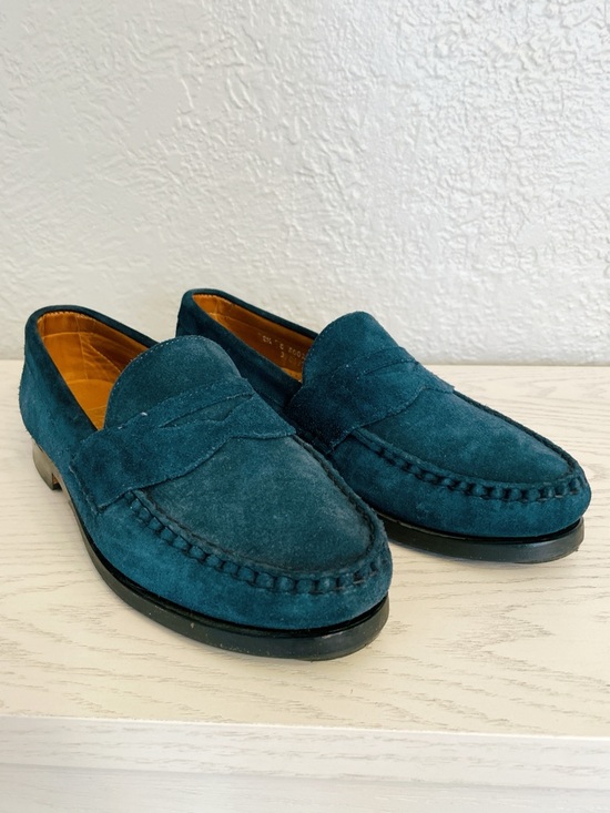 Allen Edmonds Cavanaugh Navy Suede Penny Loafers Men’s 8.5 Resoled USA Made main image 5